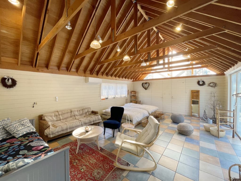 山中湖のコテージGARDENSHEDのMontanaハウス